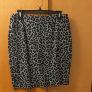 CAbi Jungle Skirt Leopard Print Size 6
